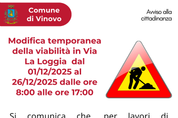 Modifica temporanea della viabilit&#224; in Via La Loggia dal giorno 01/12/2025 al giorno 26/12/2025