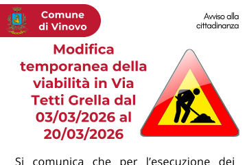 Modifica della viabilità in Via Tetti Grella dal 03/03/2026 al 20/03/2026